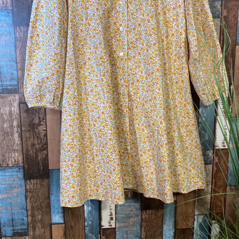 Lindsay Brooke x Roole Medium cotton button down Floral Dress - Picture 5 of 16